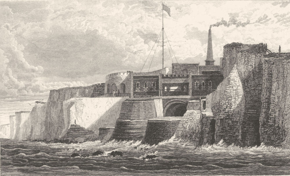 KENT. The new baths. Margate. Allen 1833 old antique vintage print picture